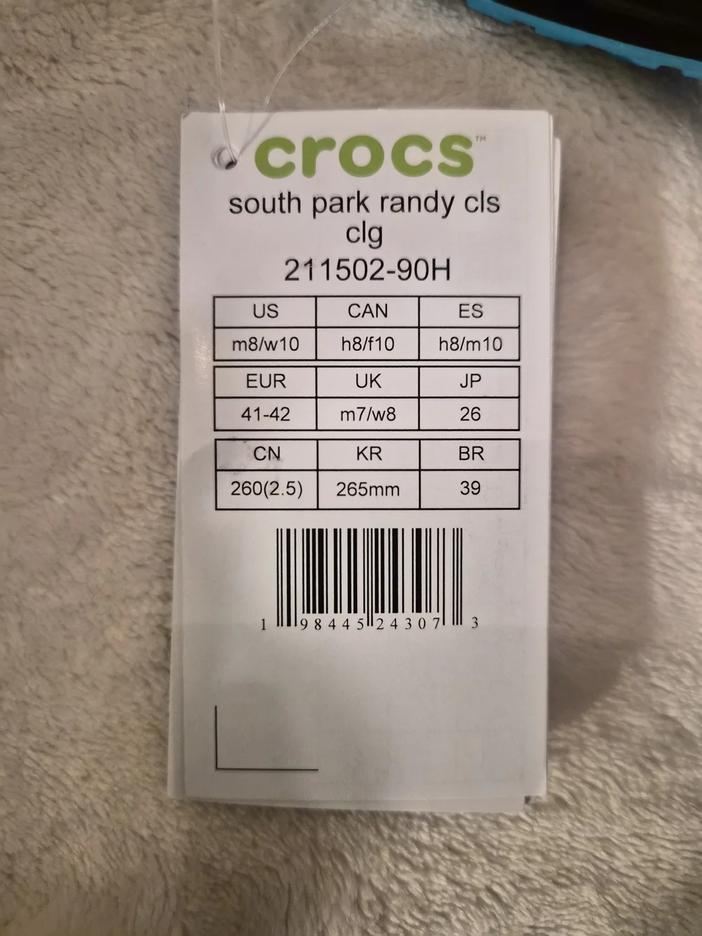 Crocs x South Park Randy ClaKids Blue Slip-On Clog Shoes with Cartoon Charms
